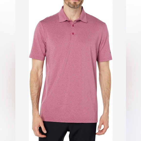Nordstrom Men’s Shop Golf Polo Stretch Banded Cuffs Heathered Raspberry Sz XL - Picture 1 of 8